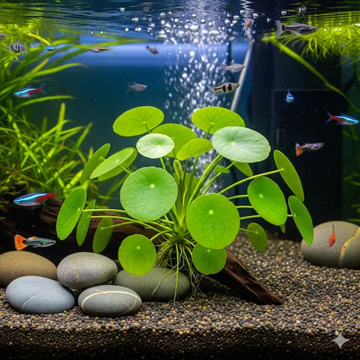 Chinese Money Plant Grow in Aquarium